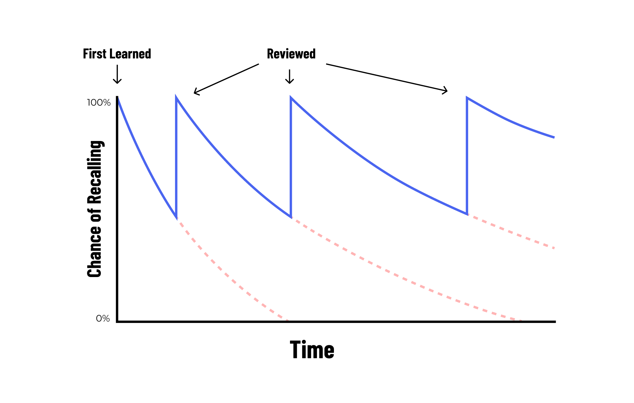 spaced repetition graph